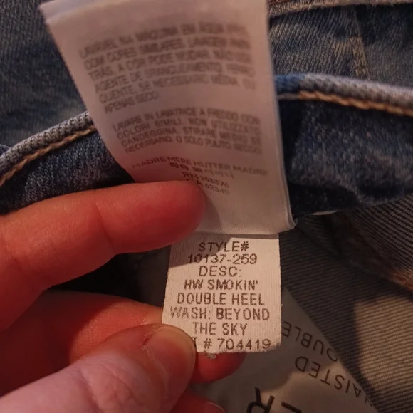 Mother Superior High Waisted Smokin' Double Heel Beyond the Sky Bootcut Jeans 28 - Picture 7 of 9